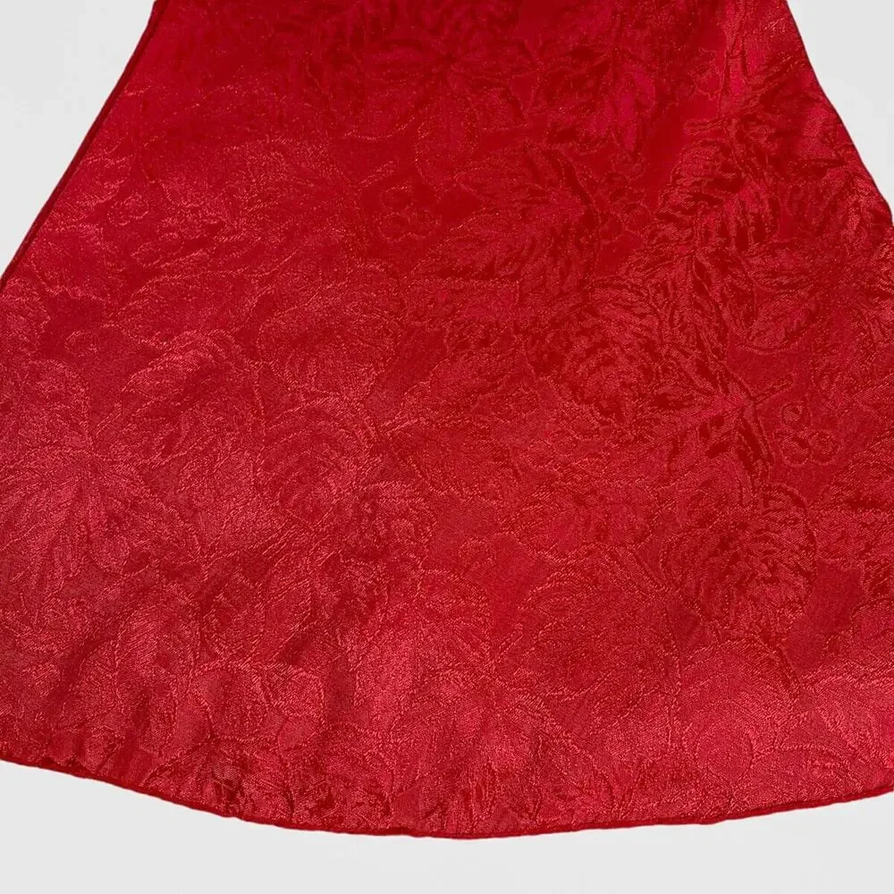 Damask Red Tablecloth Round 68